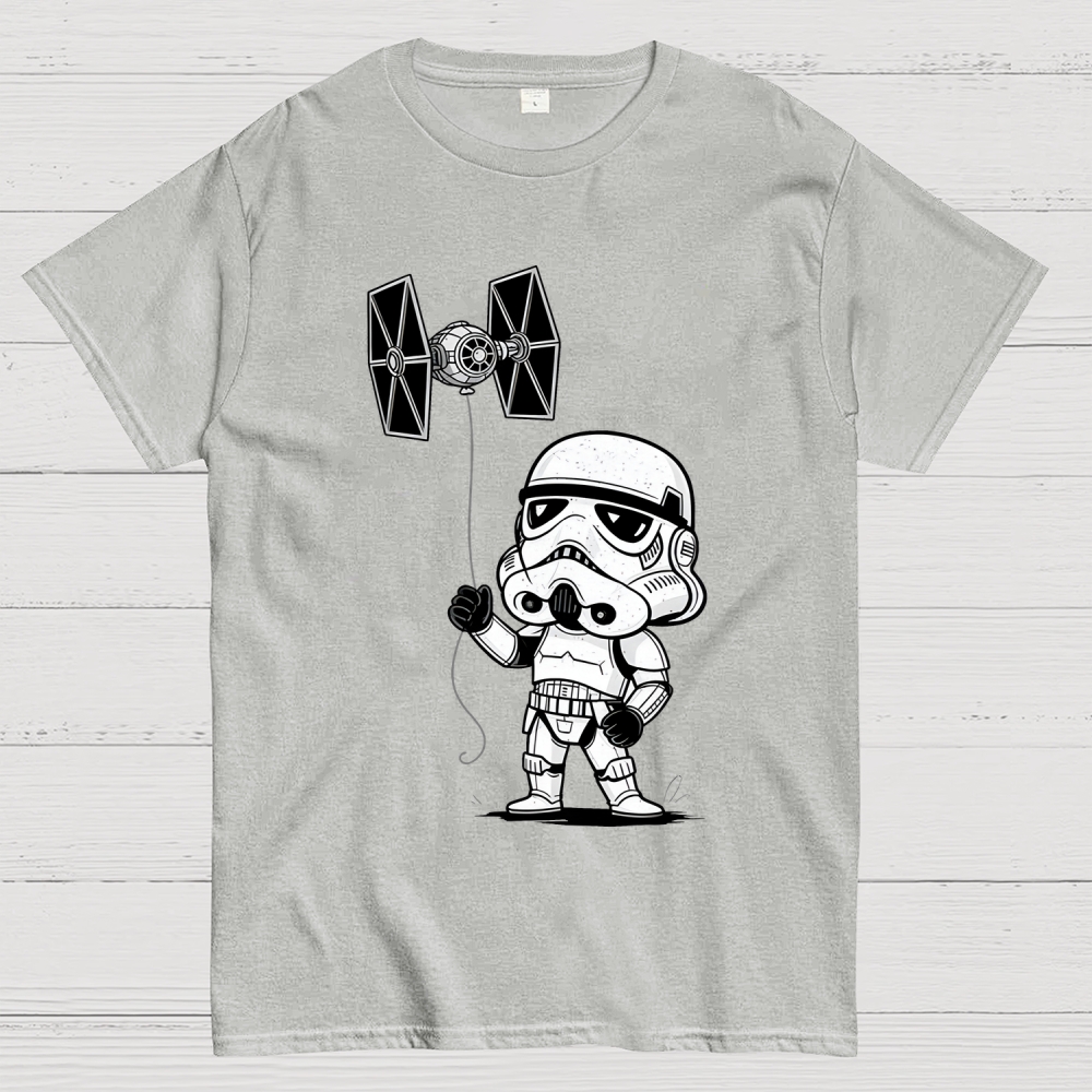 The funny stormtrooper Flying the Empire's Kite Geek T-Shirt