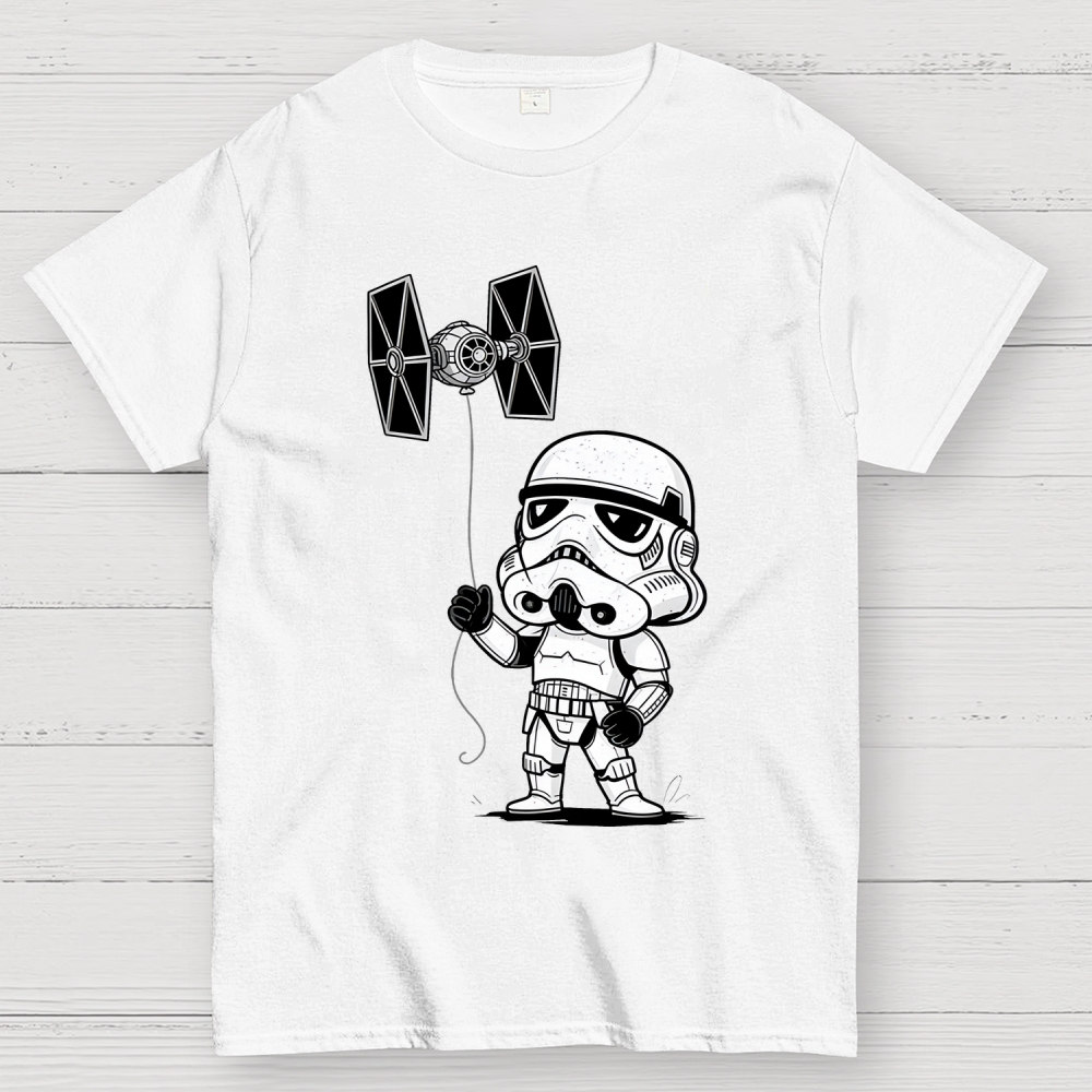 The funny stormtrooper Flying the Empire's Kite Geek T-Shirt
