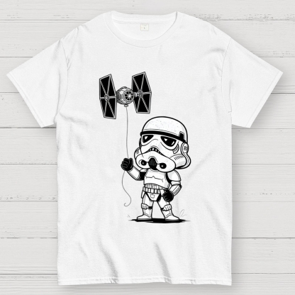 The funny stormtrooper Flying the Empire's Kite Geek T-Shirt