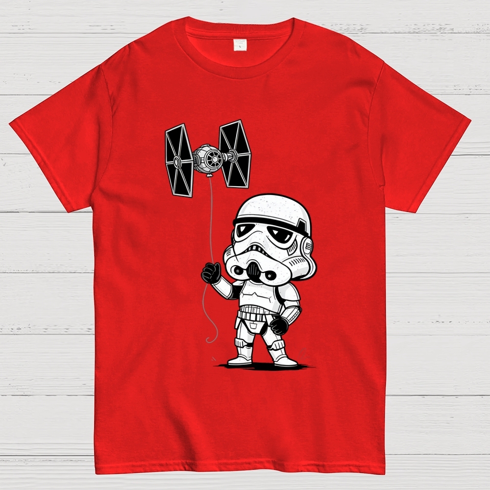The funny stormtrooper Flying the Empire's Kite Geek T-Shirt