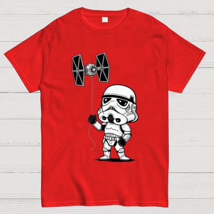 The funny stormtrooper Flying the Empire's Kite Geek T-Shirt
