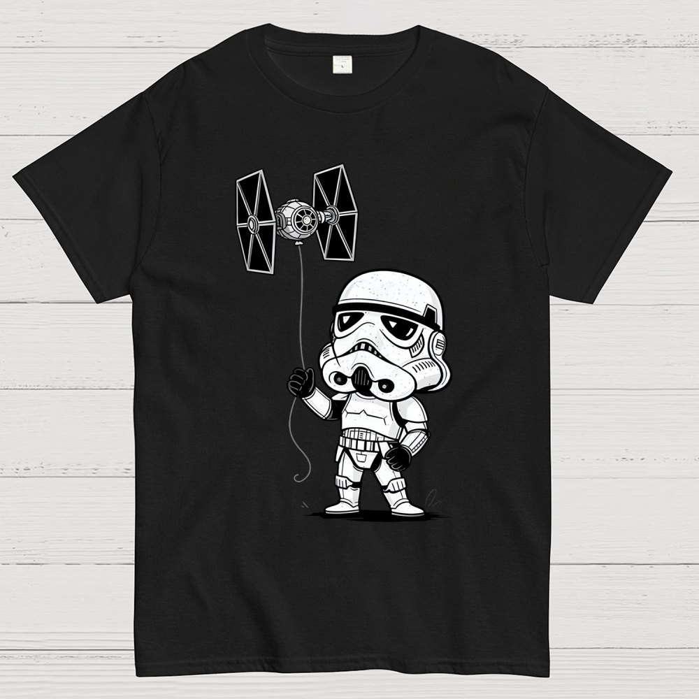 The funny stormtrooper Flying the Empire's Kite Geek T-Shirt