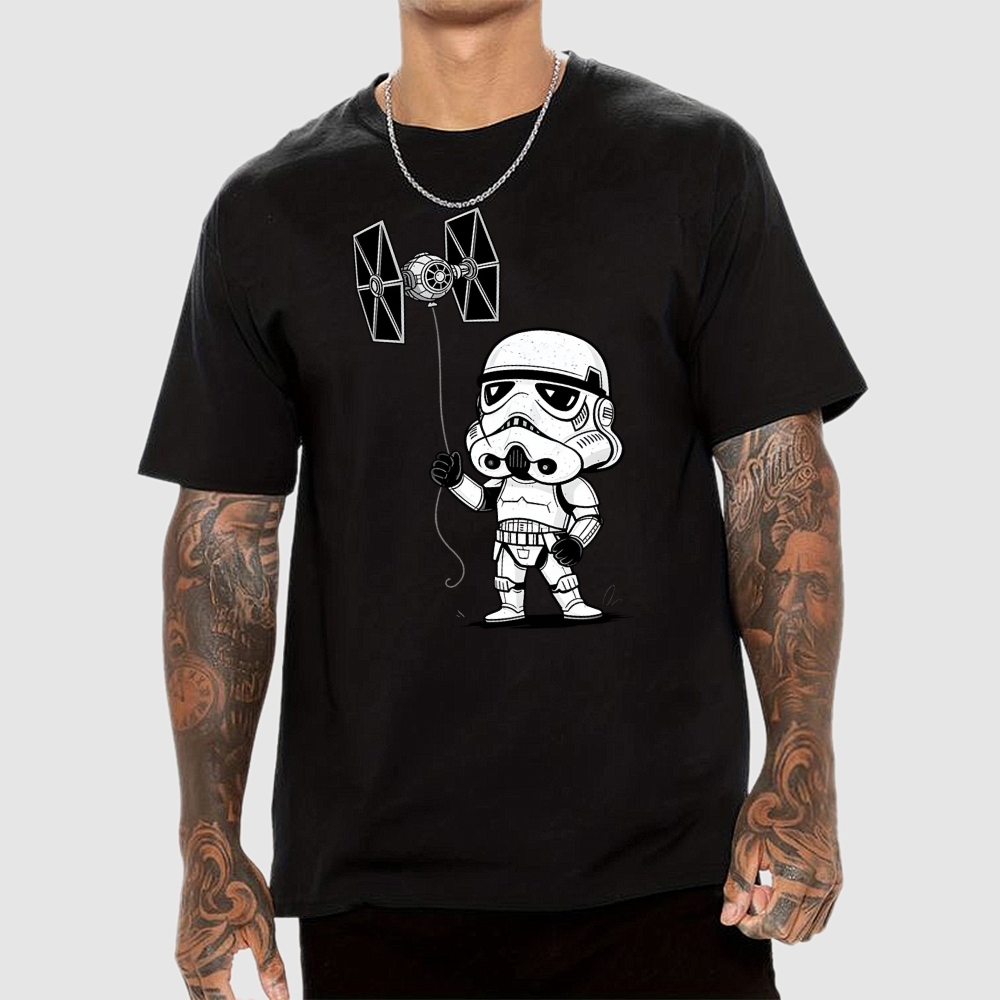The funny stormtrooper Flying the Empire's Kite Geek T-Shirt