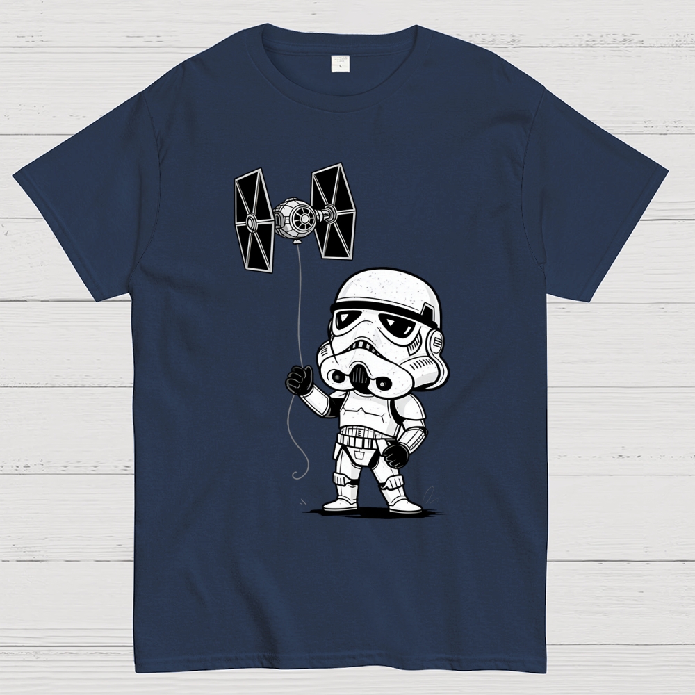 The funny stormtrooper Flying the Empire's Kite Geek T-Shirt