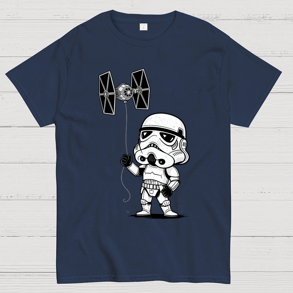 The funny stormtrooper Flying the Empire's Kite Geek T-Shirt