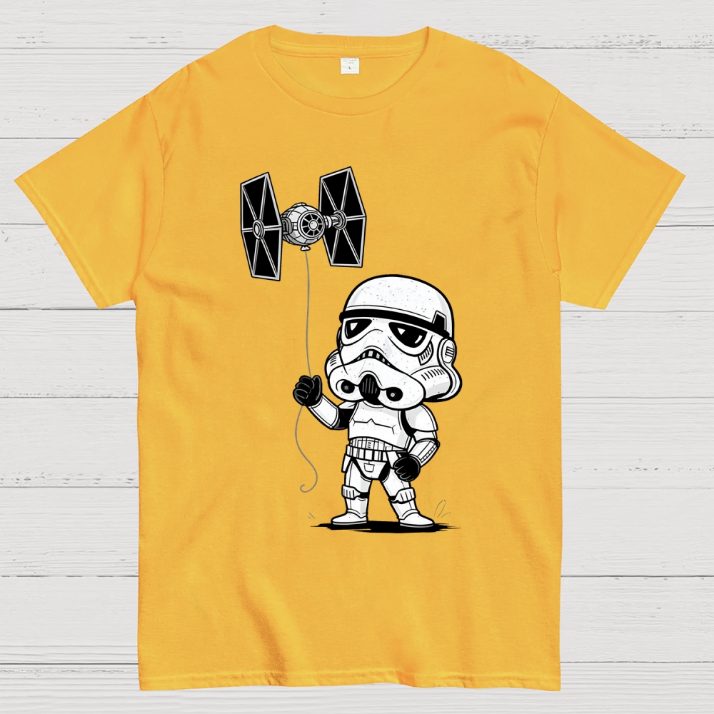 The funny stormtrooper Flying the Empire's Kite Geek T-Shirt