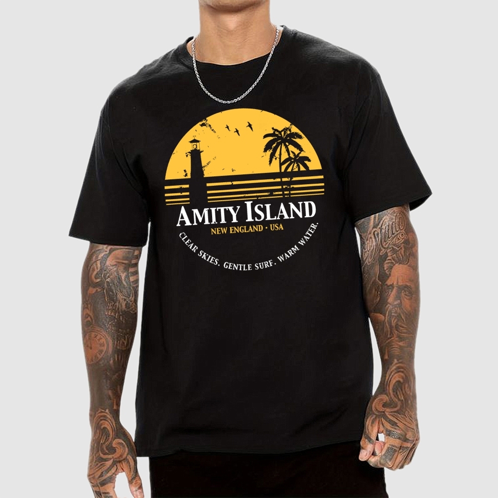 Jaws Inspired Amity Island Geek T-Shirt