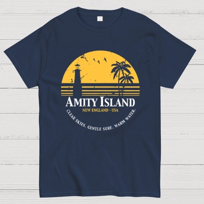 Jaws Inspired Amity Island Geek T-Shirt