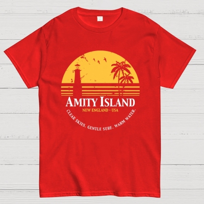 Jaws Inspired Amity Island Geek T-Shirt