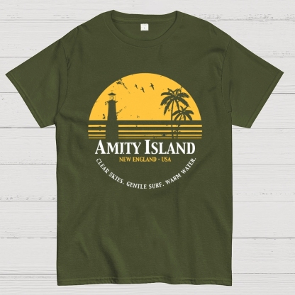 Jaws Inspired Amity Island Geek T-Shirt