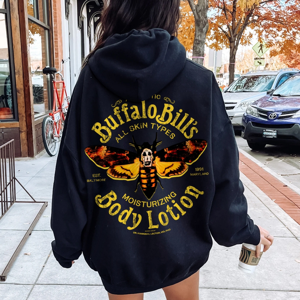 The Silence Of The Lambs Buffalo Billis Printed Back Unisex Cotton Hoodie