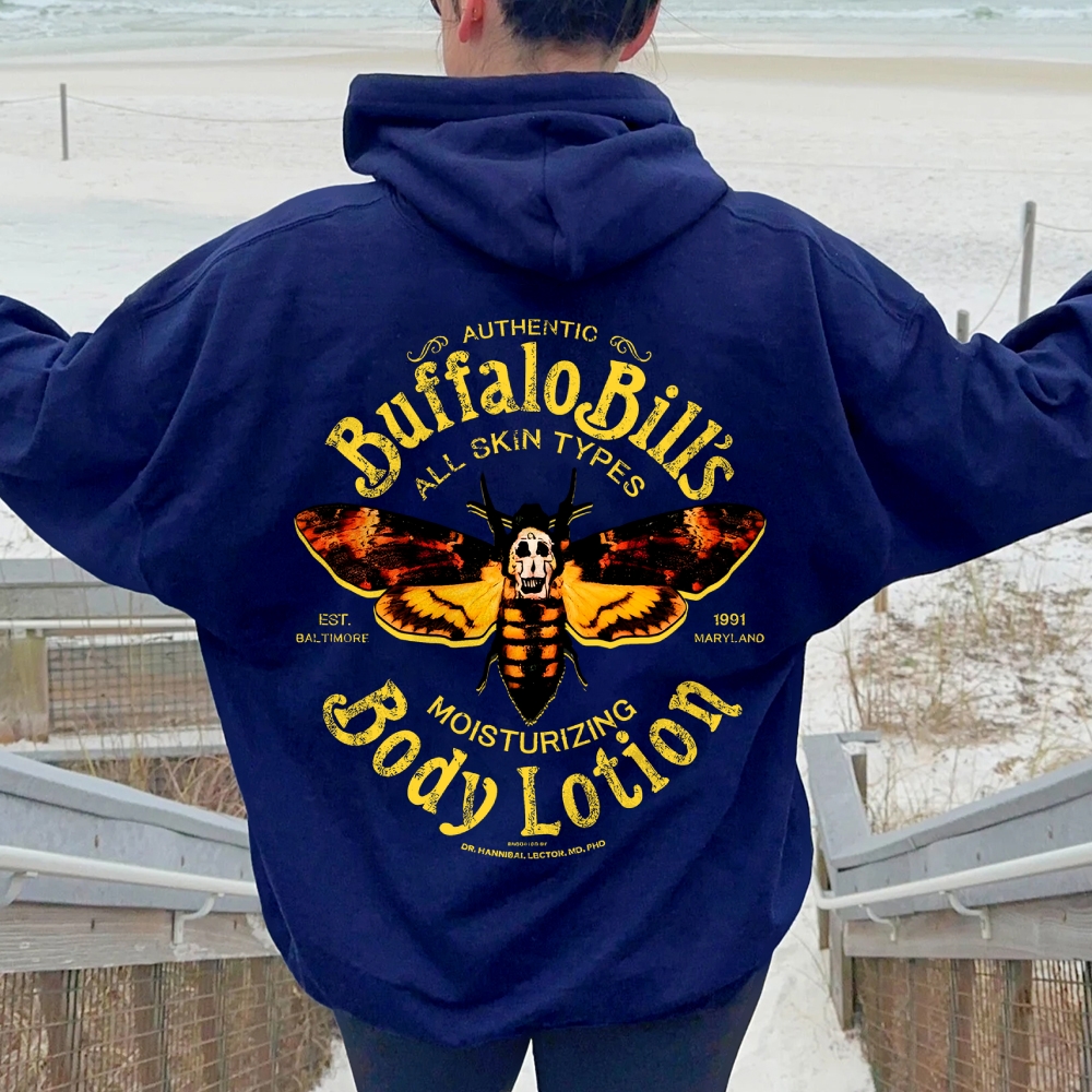 The Silence Of The Lambs Buffalo Billis Printed Back Unisex Cotton Hoodie