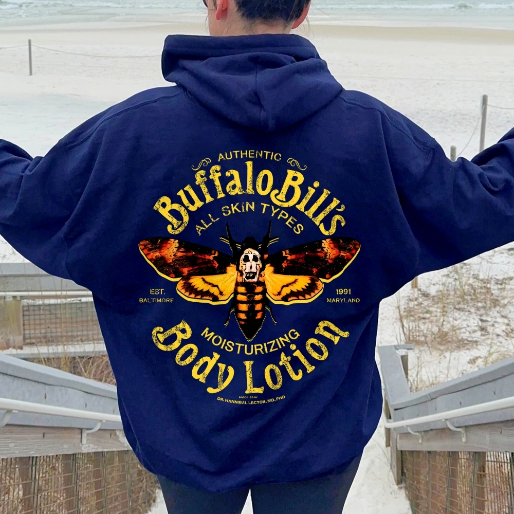 The Silence Of The Lambs Buffalo Billis Printed Back Unisex Cotton Hoodie