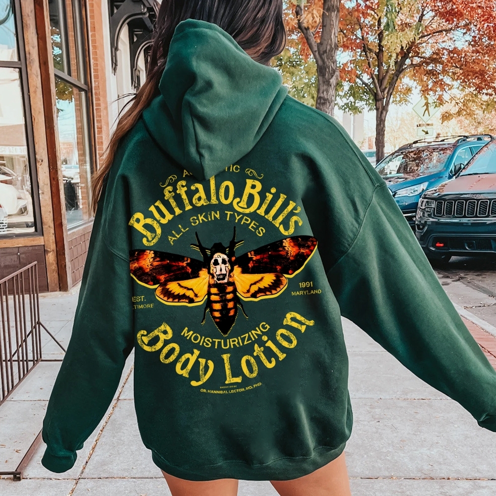 The Silence Of The Lambs Buffalo Billis Printed Back Unisex Cotton Hoodie