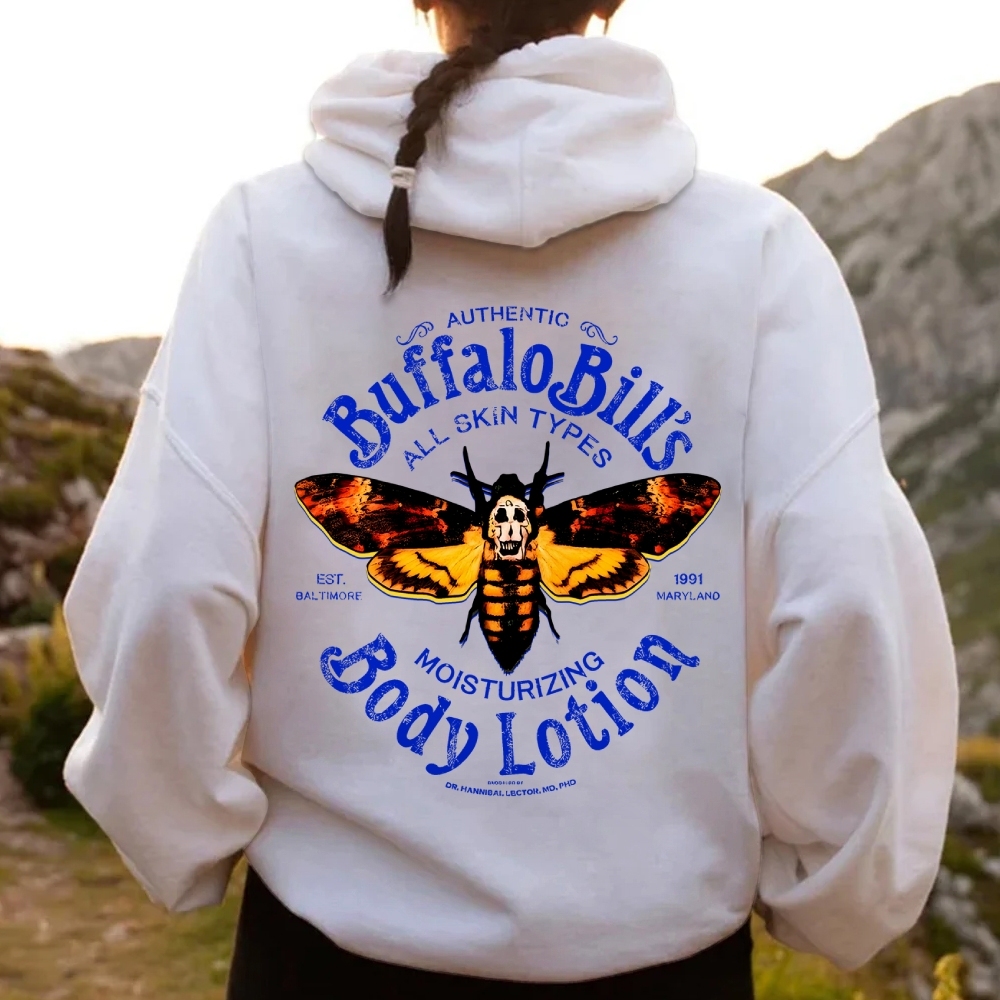The Silence Of The Lambs Buffalo Billis Printed Back Unisex Cotton Hoodie