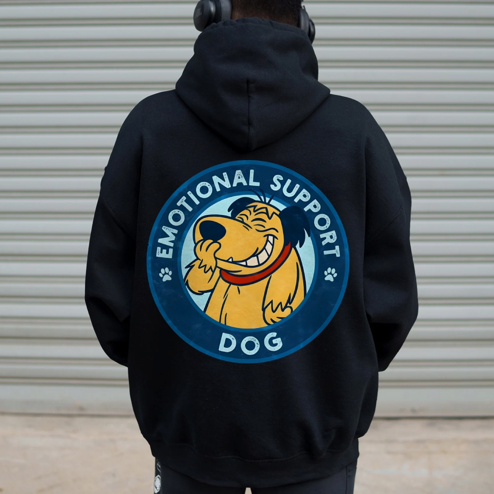 Dog Support Or Not? Printed Back Unisex Cotton Hoodie