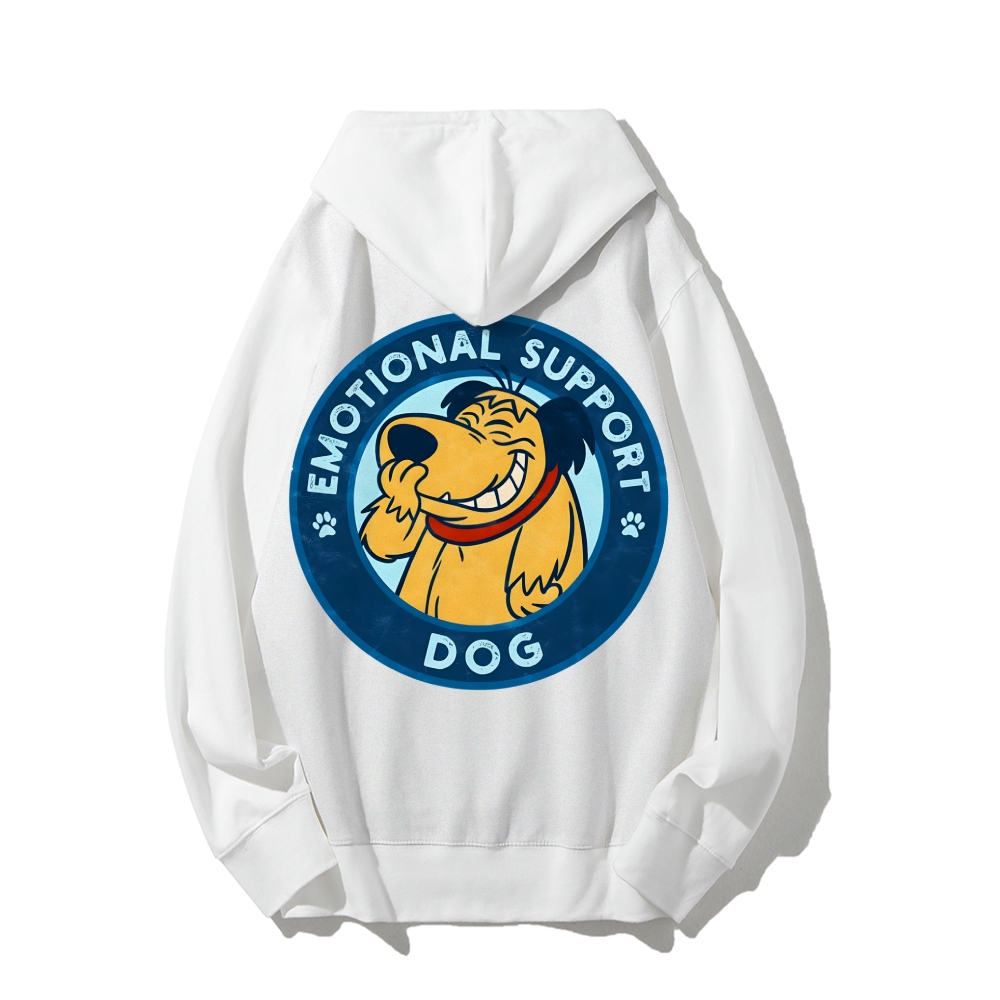 Dog Support Or Not? Printed Back Unisex Cotton Hoodie