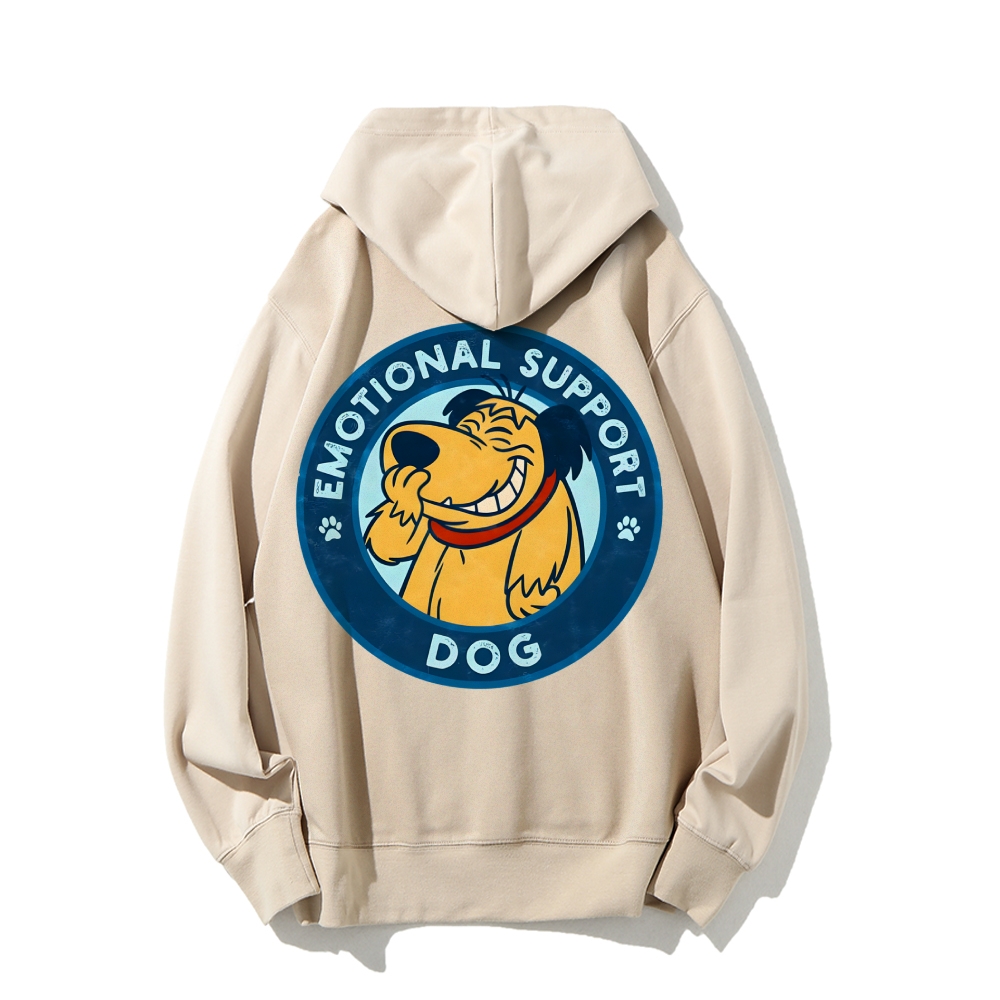 Dog Support Or Not? Printed Back Unisex Cotton Hoodie