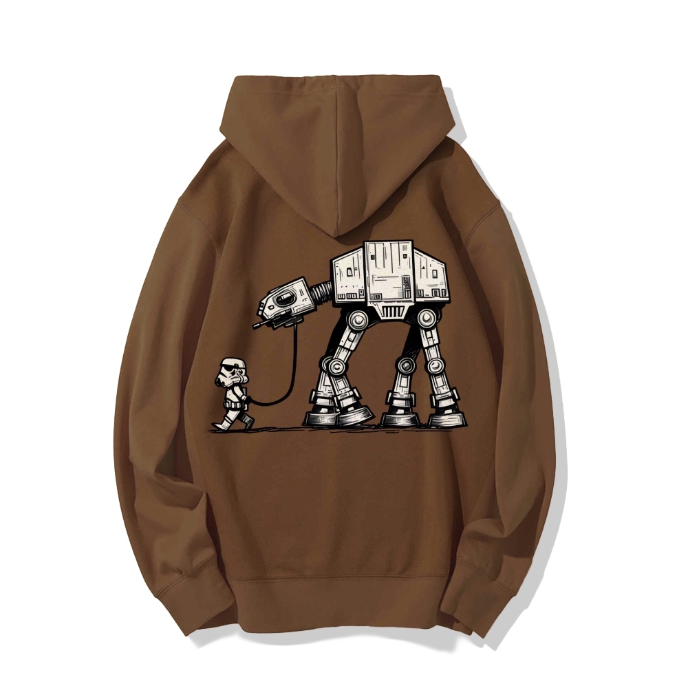 Empire Robot Dog-Star Wars Printed Back Unisex Cotton Hoodie