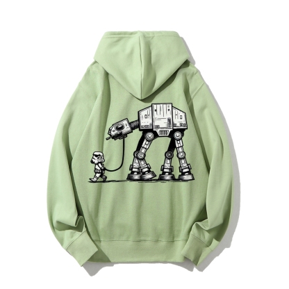 Empire Robot Dog-Star Wars Printed Back Unisex Cotton Hoodie