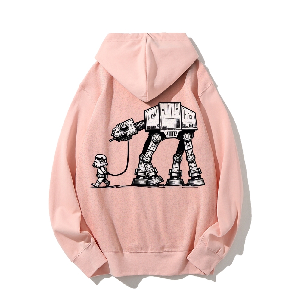 Empire Robot Dog-Star Wars Printed Back Unisex Cotton Hoodie