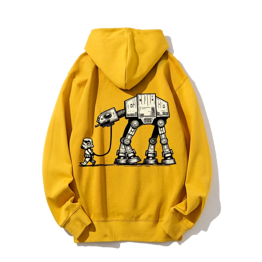 Empire Robot Dog-Star Wars Printed Back Unisex Cotton Hoodie