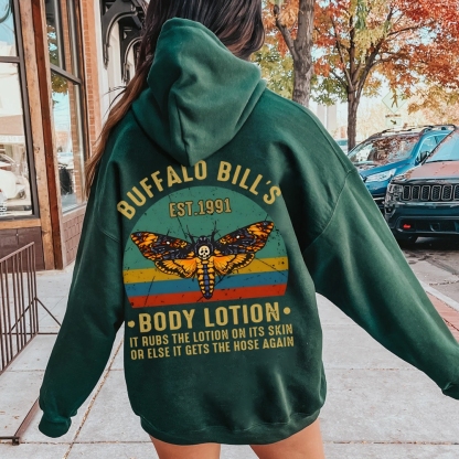 The Silence Of The Lambs Buffalo Billis Printed Back Unisex Cotton Hoodie