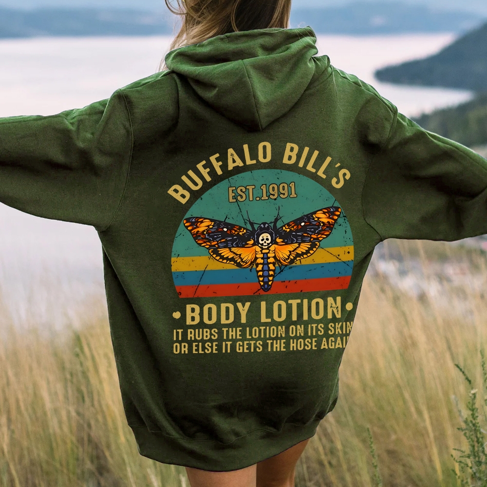 The Silence Of The Lambs Buffalo Billis Printed Back Unisex Cotton Hoodie