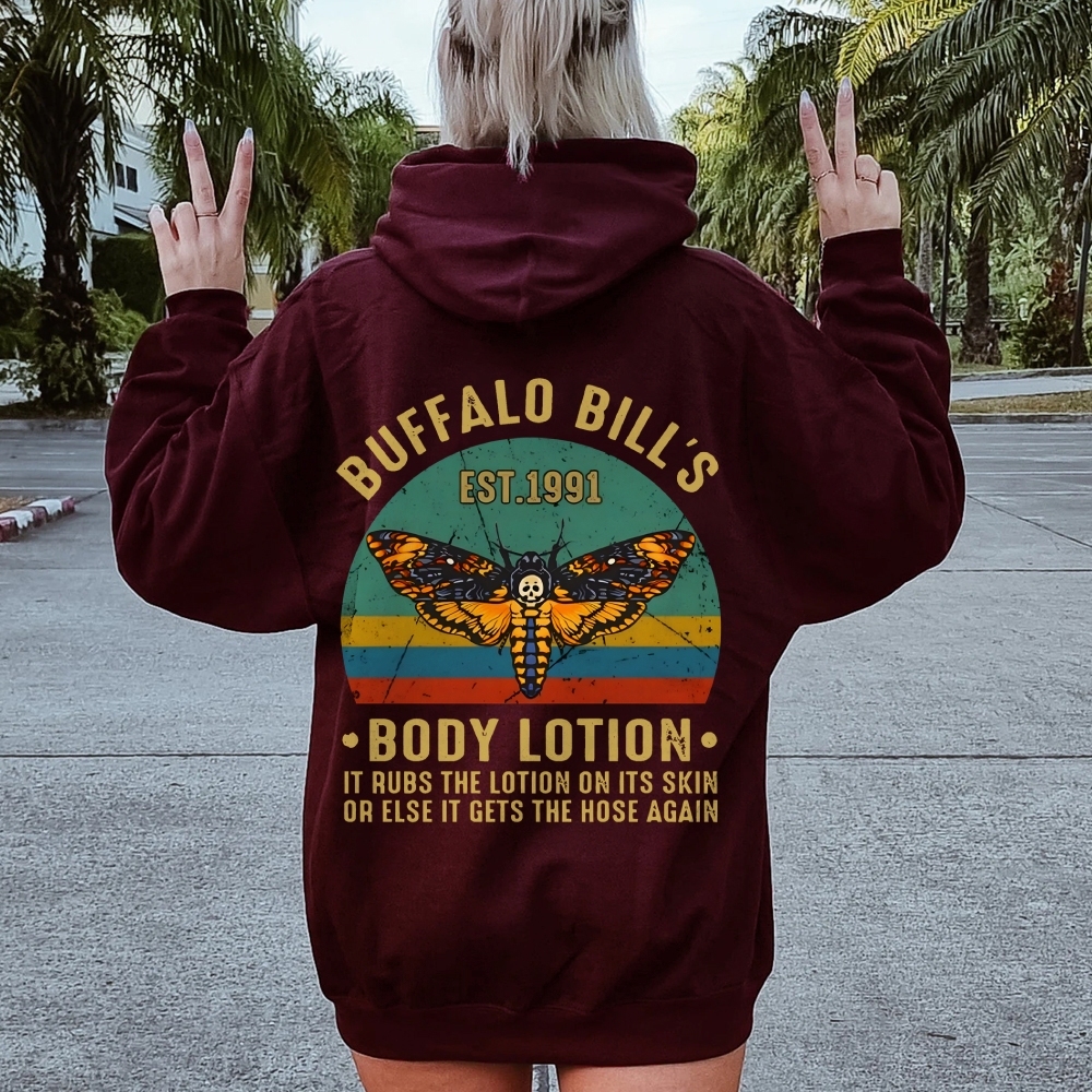 The Silence Of The Lambs Buffalo Billis Printed Back Unisex Cotton Hoodie