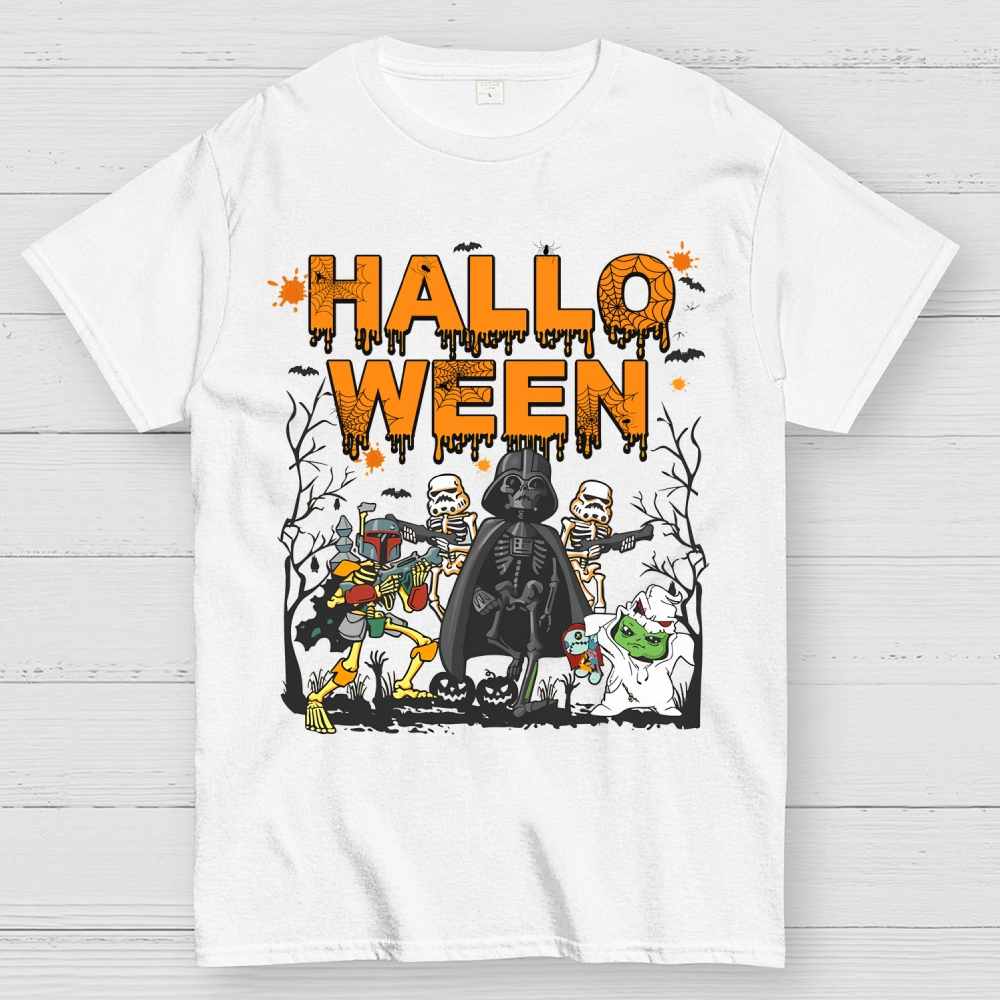Star Battles Skull Ghost Halloween Unisex Geek T-Shirt