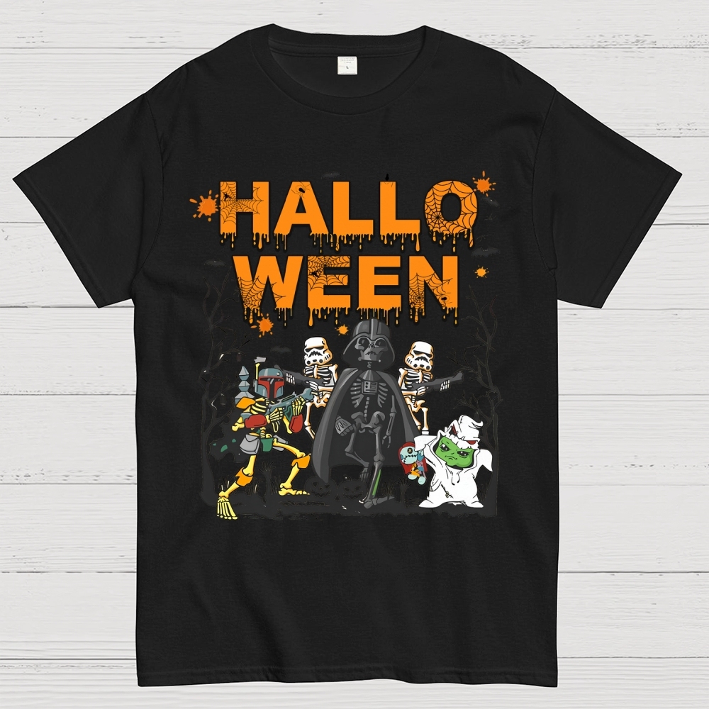 Star Battles Skull Ghost Halloween Unisex Geek T-Shirt