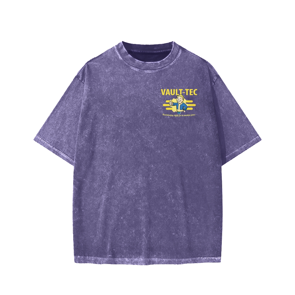 Eternal War Front And Back Printing Washed T-shirt