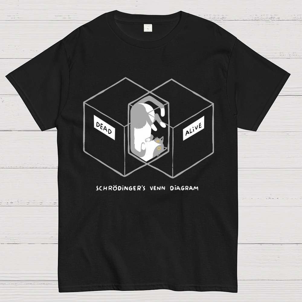 Schrodingers Venn Diagram Geek T-Shirt