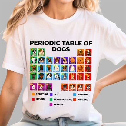 Periodic Table Of Dogs Geek T-Shirt