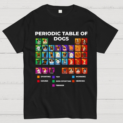 Periodic Table Of Dogs Geek T-Shirt