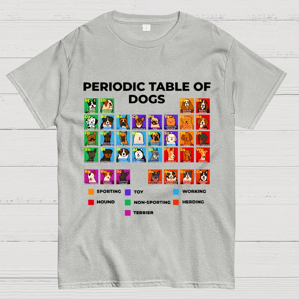 Periodic Table Of Dogs Geek T-Shirt