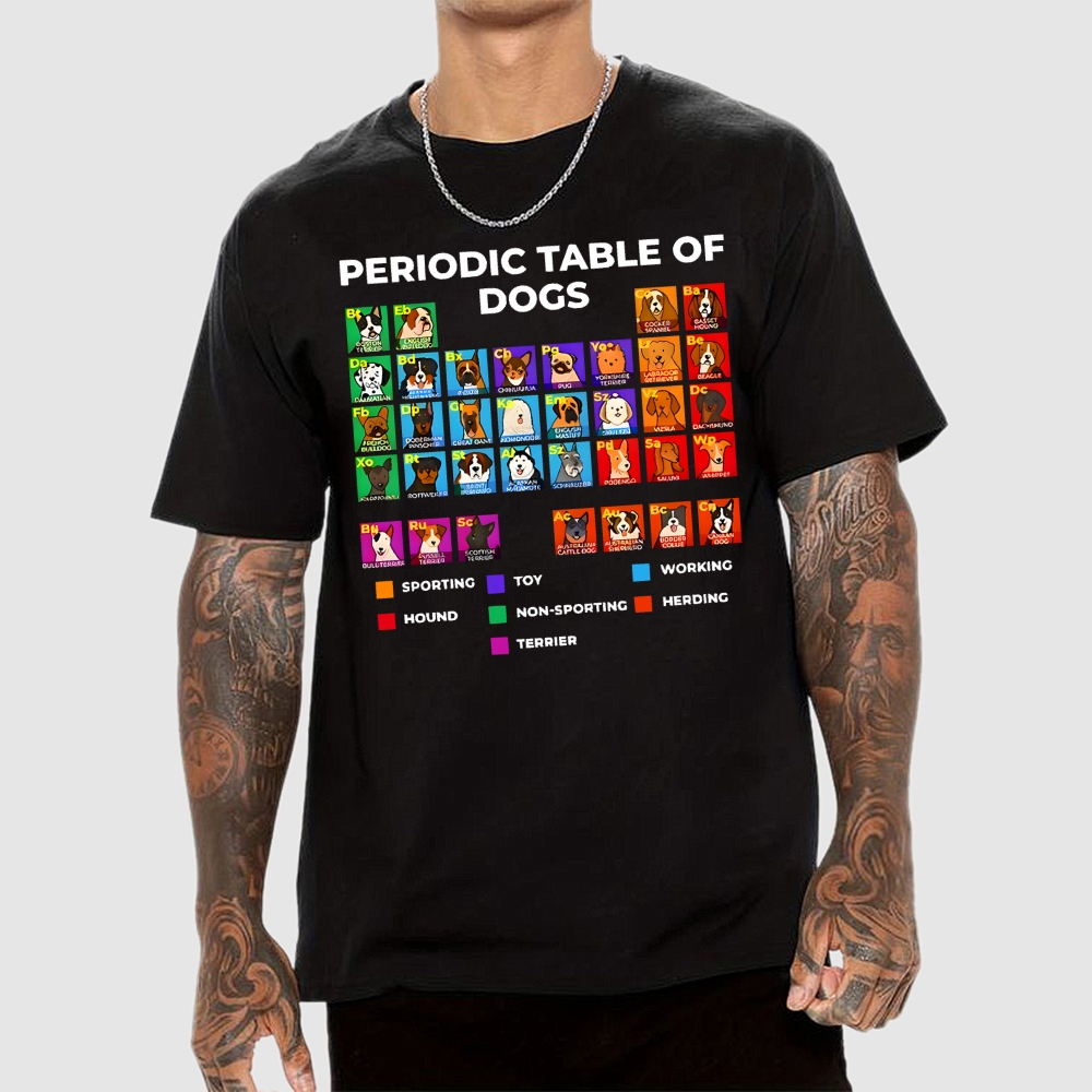 Periodic Table Of Dogs Geek T-Shirt