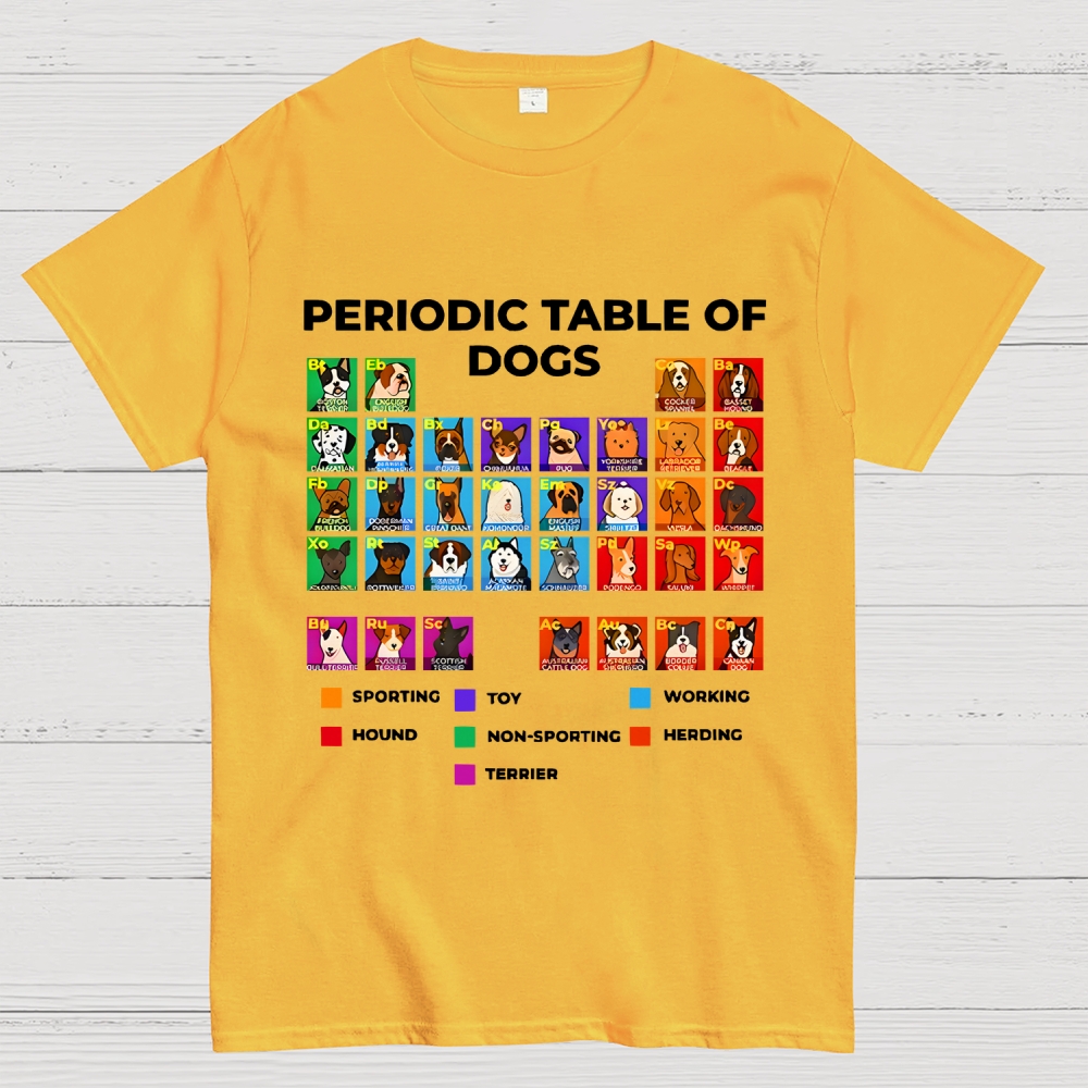 Periodic Table Of Dogs Geek T-Shirt