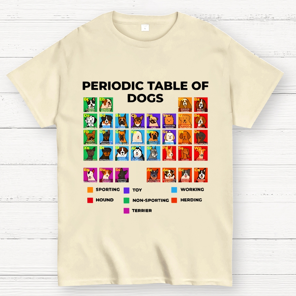 Periodic Table Of Dogs Geek T-Shirt