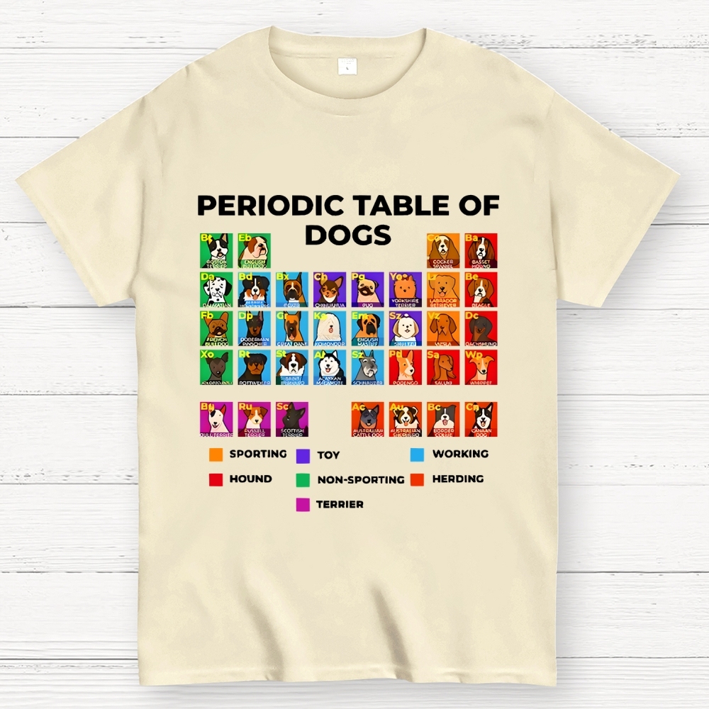 Periodic Table Of Dogs Geek T-Shirt