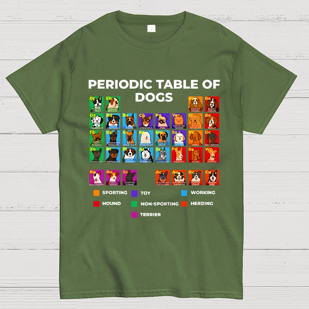 Periodic Table Of Dogs Geek T-Shirt