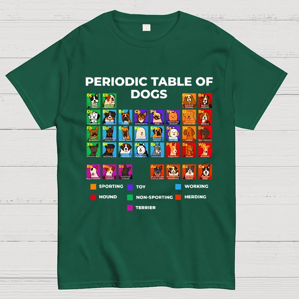 Periodic Table Of Dogs Geek T-Shirt