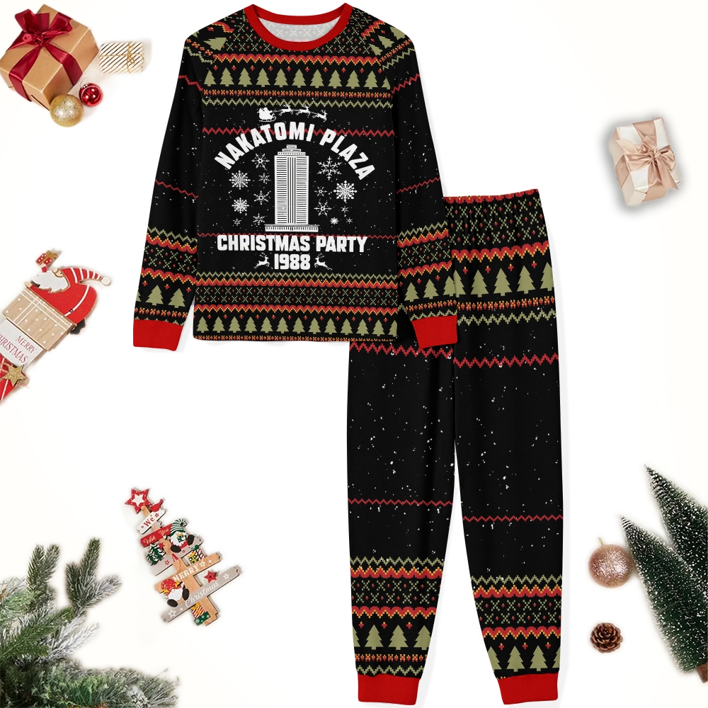 Nakatomi Christmas Party Family Ugly Christmas Pajamas Set