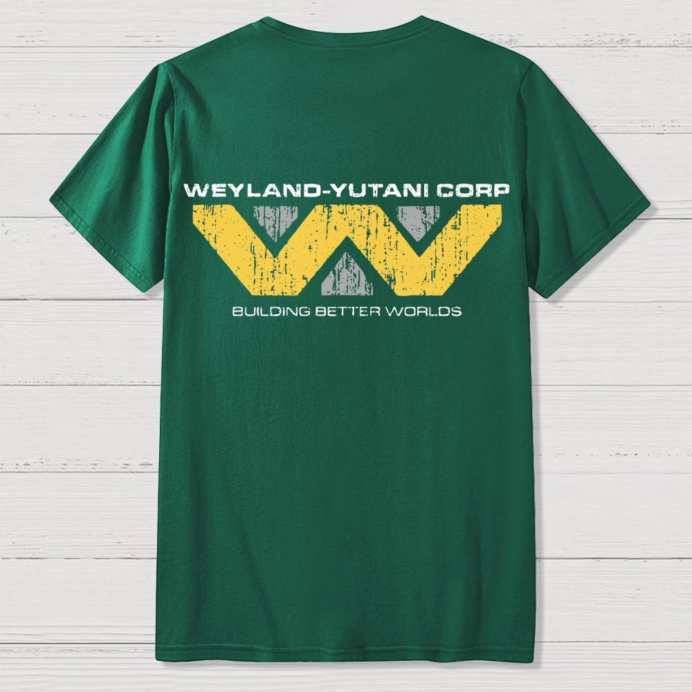 Weyland-Yutani Corp Alien Back Printing Geek T-Shirt