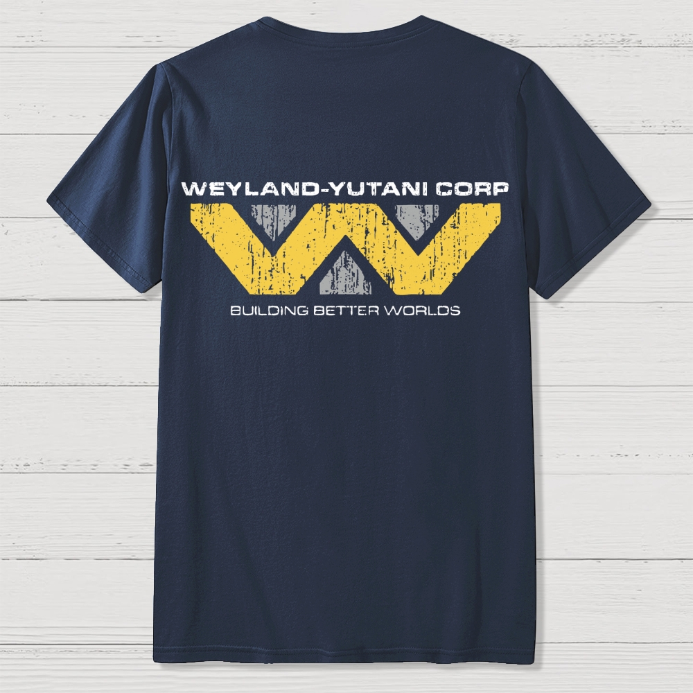 Weyland-Yutani Corp Alien Back Printing Geek T-Shirt