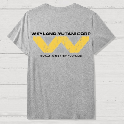 Weyland-Yutani Corp Alien Back Printing Geek T-Shirt