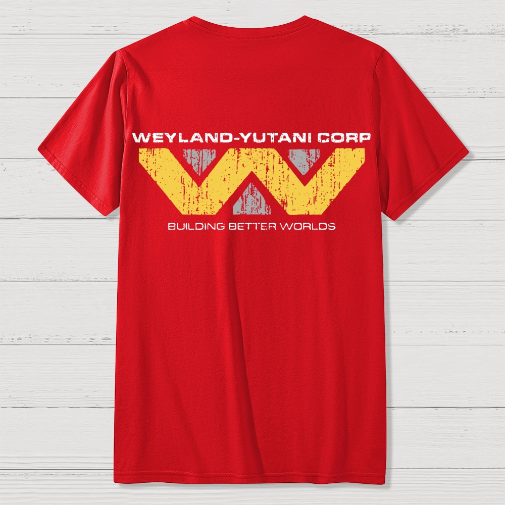 Weyland-Yutani Corp Alien Back Printing Geek T-Shirt