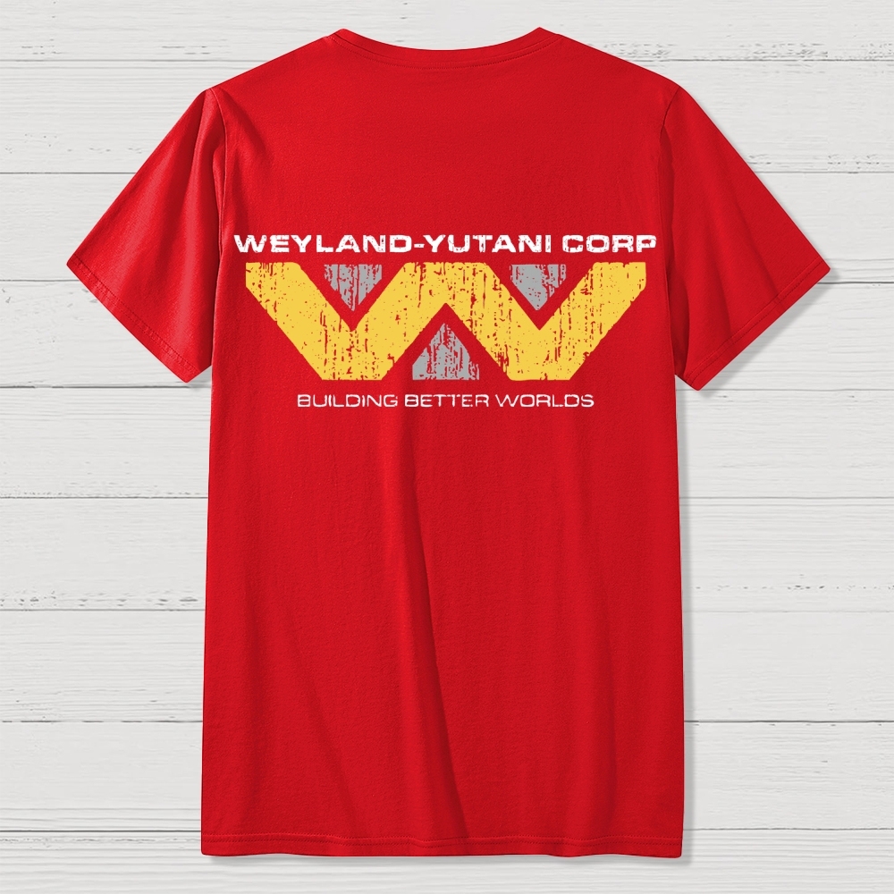 Weyland-Yutani Corp Alien Back Printing Geek T-Shirt