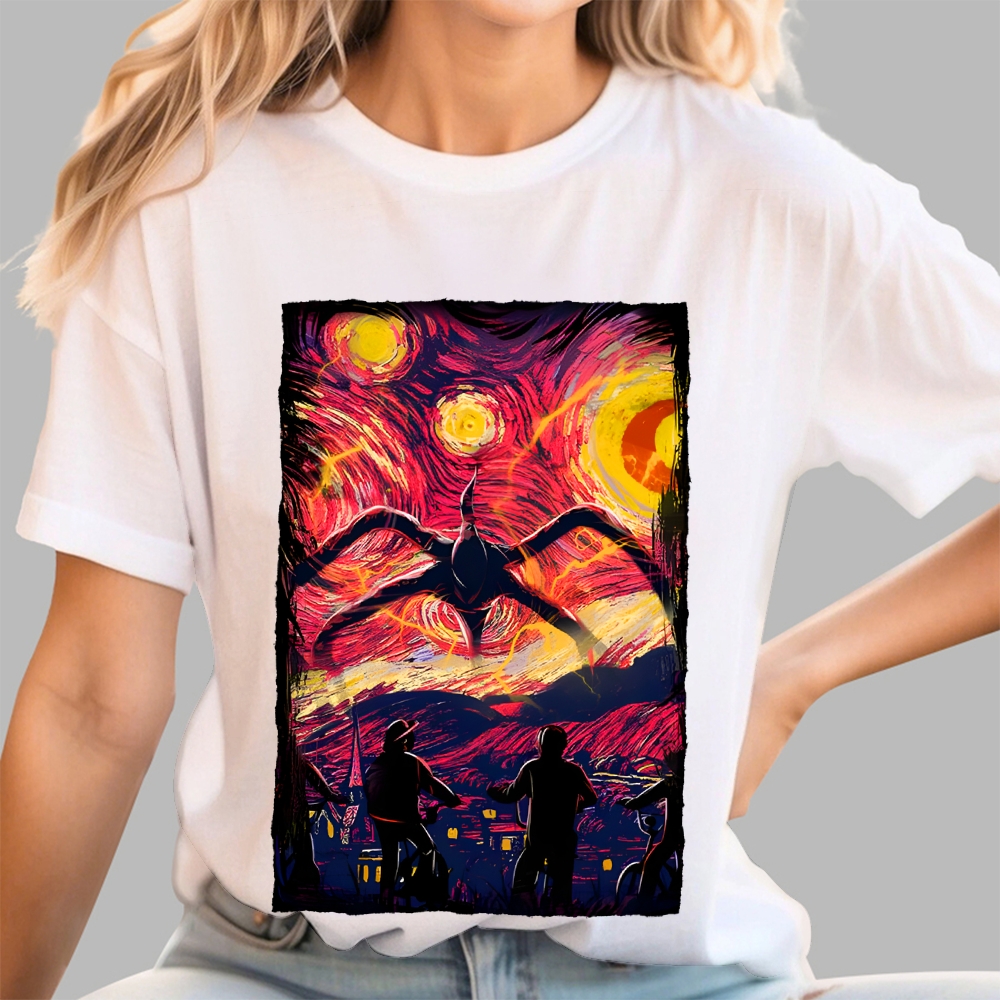 Monster In Starry Night Stranger Things Geek T-Shirt