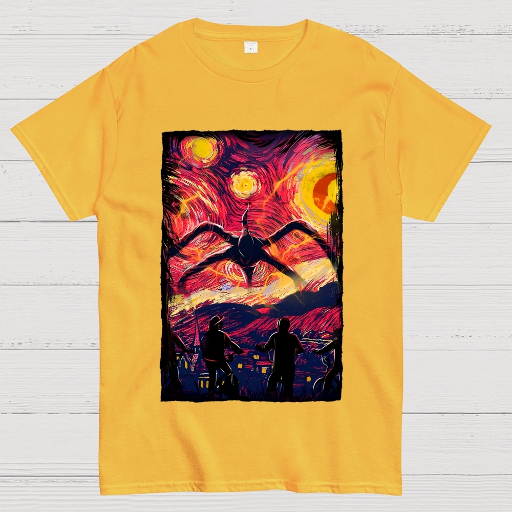 Monster In Starry Night Stranger Things Geek T-Shirt